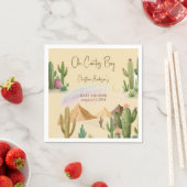 Desert Oh Cactus Boy Boho Arch Baby shower Servet (Insitu)