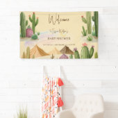 Desert Oh Cactus Boy Boho Arch Baby shower Spandoek (Insitu)