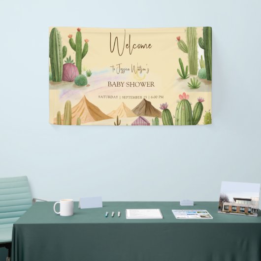 Desert Oh Cactus Boy Boho Arch Baby shower Spandoek (Beurs)