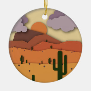 Desert Old West Cactus Saguaro Arizona Ornament