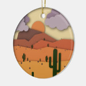 Desert Old West Cactus Saguaro Arizona Ornament (Links)