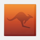 Desert Ombre Brown Kangaroo Magneet (Voorkant)