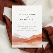 Desert Ombre Terracotta Roest Waterverf bruiloft Kaart