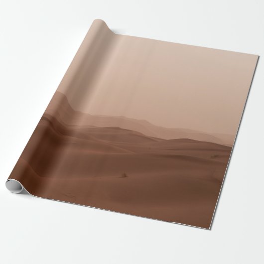 DESERT ONDER WITTE SKY TIJDENS DAG CADEAUPAPIER (Uitgerold)