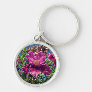 Desert Orchid Bloom Foto van Paarse ventilator Sleutelhanger