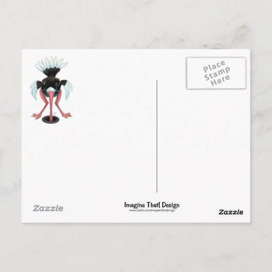 Desert Ostrich Runner Briefkaart (Achterkant)