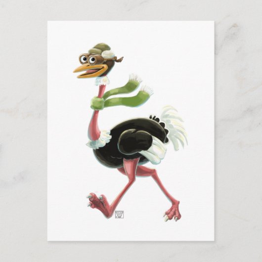 Desert Ostrich Runner Briefkaart (Voorkant)