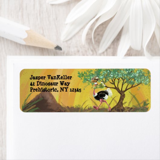 Desert Ostrich Runner Etiket (Insitu)