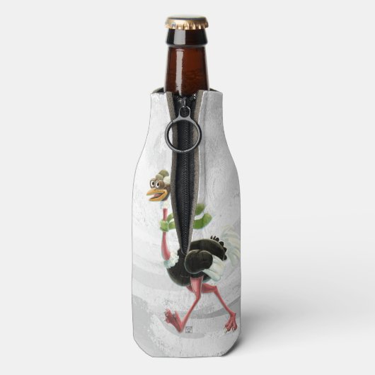 Desert Ostrich Runner Flesjeskoeler (Fles Achterkant)