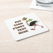 Desert Ostrich Runner Kartonnen Onderzetters (Schuin)