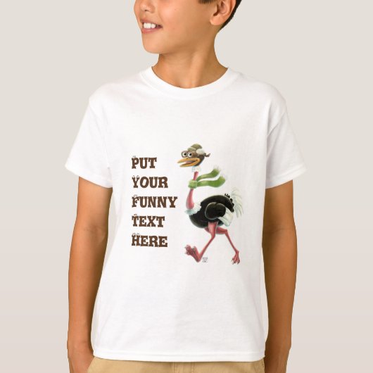 Desert Ostrich Runner T-shirt (Voorkant)