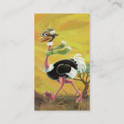 Desert Ostrich Runner Visitekaartje (Achterkant)