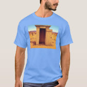 Desert Outhouse mannen blauw T-shirt (Voorkant)