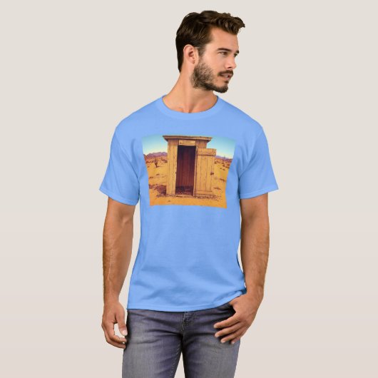 Desert Outhouse mannen blauw T-shirt (Voorkant volledig)