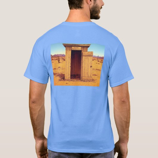 Desert Outhouse mannen blauw T-shirt terug (Achterkant)