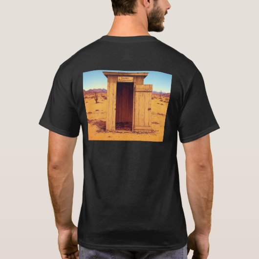 Desert Outhouse mannen zwart T-shirt terug (Achterkant)