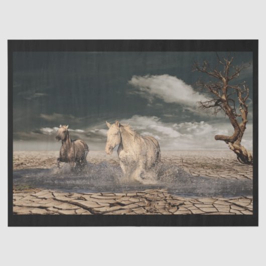 desert paarden tissuepapier (Voorkant)