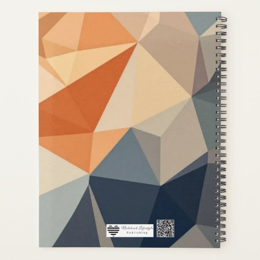 Desert Palette Geometry | Low Poly Terracotta Art Planner (Achterkant)