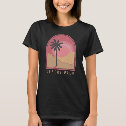 Desert Palm (Pink) T-Shirt (Voorkant)