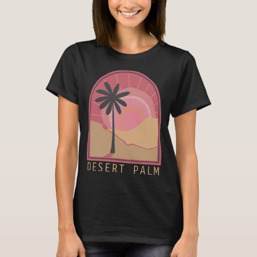 Desert Palm (Pink) T-shirt (Voorkant)