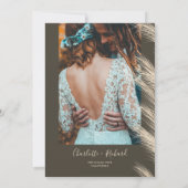 Desert pampas boho beige we hebben een trouwfoto g aankondiging (Achterkant)