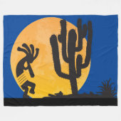 Desert Petroglyph Kokopelli Fleece Blanket Deken (Voorkant (Horizontaal))