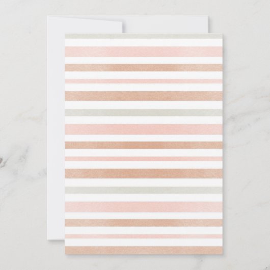 Desert Pink Boho Pampas Grass Girl Baby shower Kaart (Achterkant)