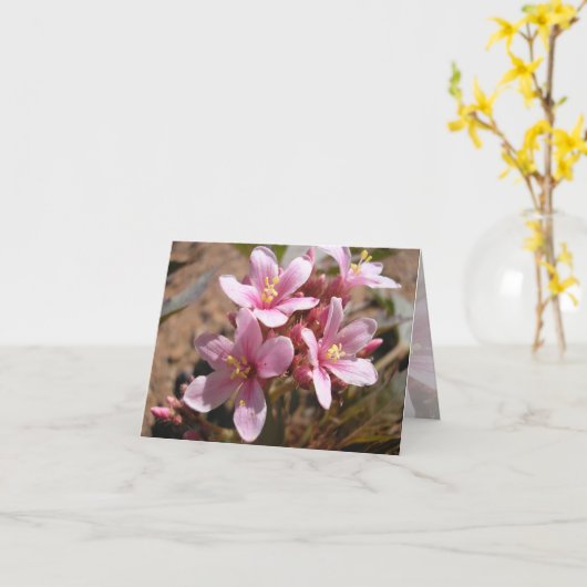 Desert Pink - Note Kaart (Gele Bloem)
