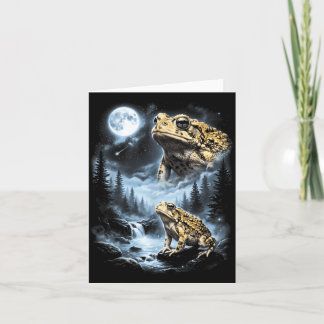 Desert Rain Frog Howling At Moon 90s Retro Kaart