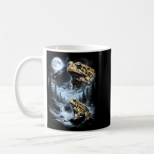 Desert Rain Frog Howling At Moon 90s Retro Koffiemok (Links)
