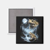 Desert Rain Frog Howling At Moon 90s Retro Magneet (Voorkant / Achterkant)