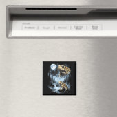 Desert Rain Frog Howling At Moon 90s Retro Magneet (Insitu (Vaatwasser))