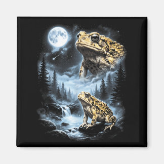 Desert Rain Frog Howling At Moon 90s Retro Magneet