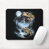Desert Rain Frog Howling At Moon 90s Retro Muismat (Met muis)