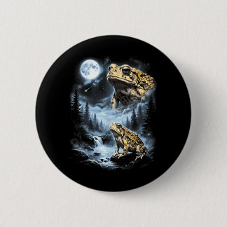 Desert Rain Frog Howling At Moon 90s Retro Ronde Button 5,7 Cm