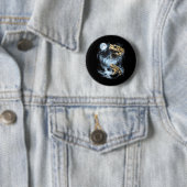 Desert Rain Frog Howling At Moon 90s Retro Ronde Button 5,7 Cm (In situ)