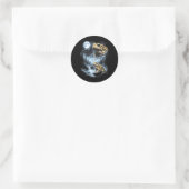 Desert Rain Frog Howling At Moon 90s Retro Ronde Sticker (Tas)