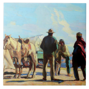 “Desert Rendezvous” door Carl Oscar Borg Tegeltje