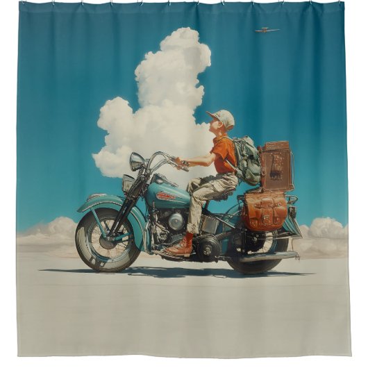 Desert Ride Adventure Escape Douchegordijn (Voorkant)