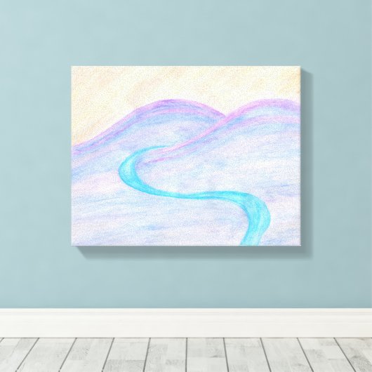 Desert River Canvas Afdrukken (Insitu (Houten vloer))