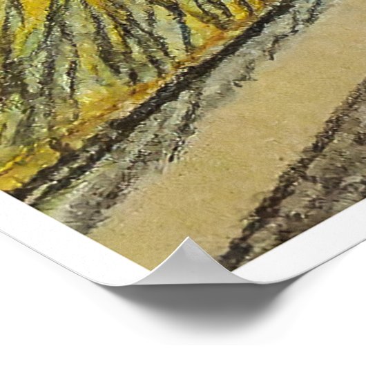 Desert Road - Archief Kunstdruk Poster (Hoek)