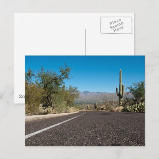Desert Road Briefkaart (Voorkant / Achterkant)
