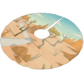 Desert Road Landscape: Cartoon . Kerstboom Rok (Gekanteld)