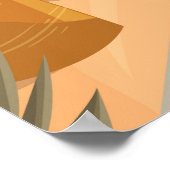 Desert Road Landscape: Cartoon . Poster (Hoek)