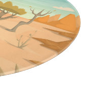 Desert Road Landscape: Cartoon . Snijplank (Hoek)