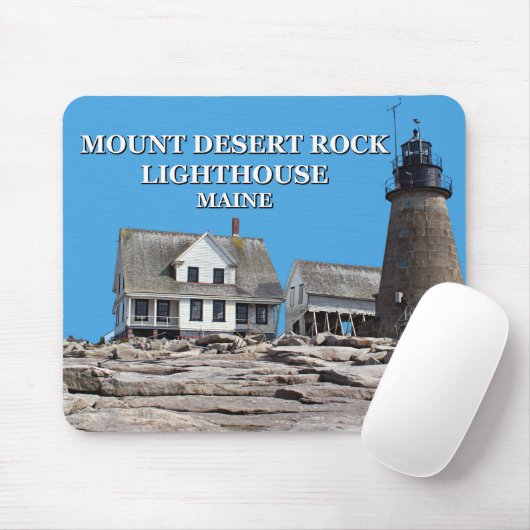 Desert Rock Lighthouse, Maine Mousepad Muismat (Met muis)