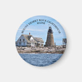 Desert Rock Lighthouse, Maine Round Magnet (Voorkant)