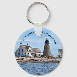 Desert Rock Lighthouse, Maine Round Sleutelhanger