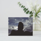 Desert Rock Silhouette: Arches National Park Foto Briefkaart (Staand voorkant)