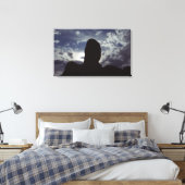Desert Rock Silhouette: Arches National Park Foto Canvas Afdruk (Insitu (Slaapkamer))